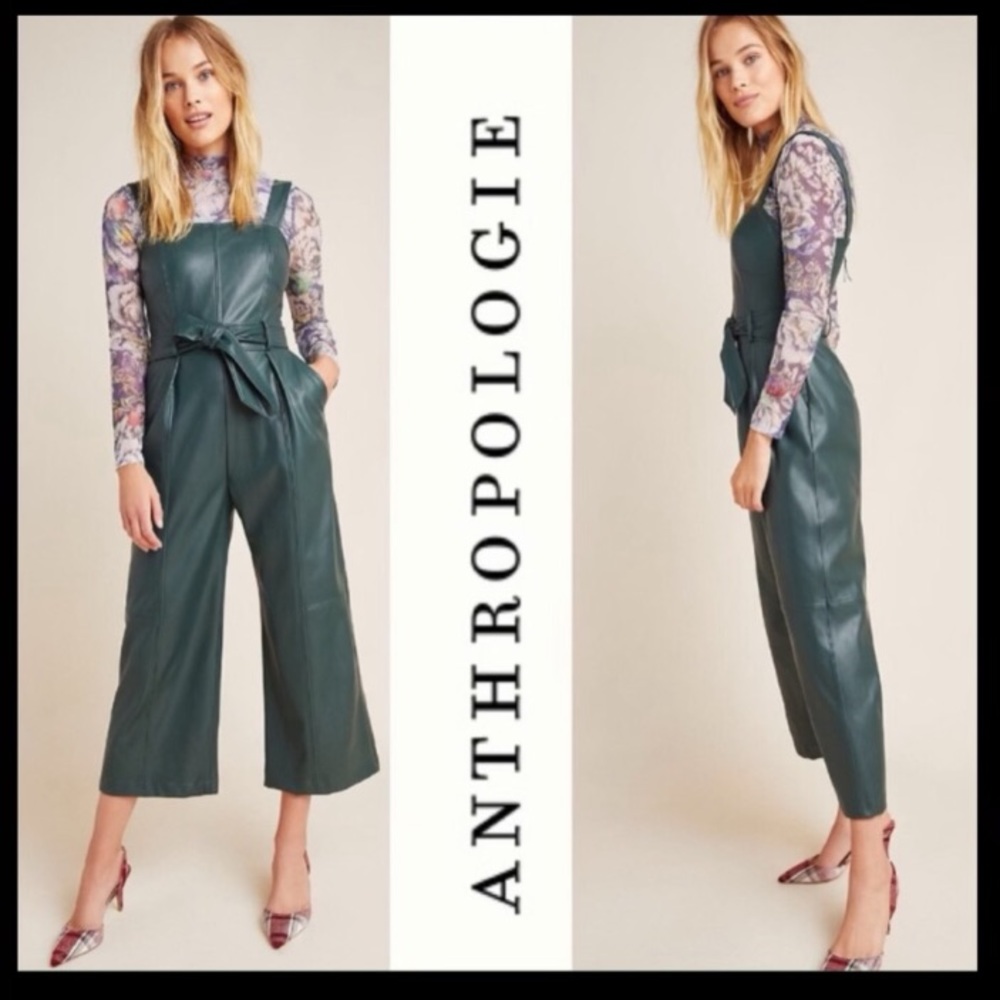 ✨HP NWT Anthro Samira Vegan Leather Jumpsuit - Picture 5 of 8